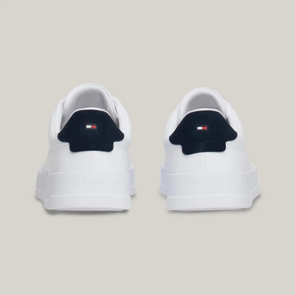 Tommy Hilfiger Court Leather Grain Sneaker - white multi