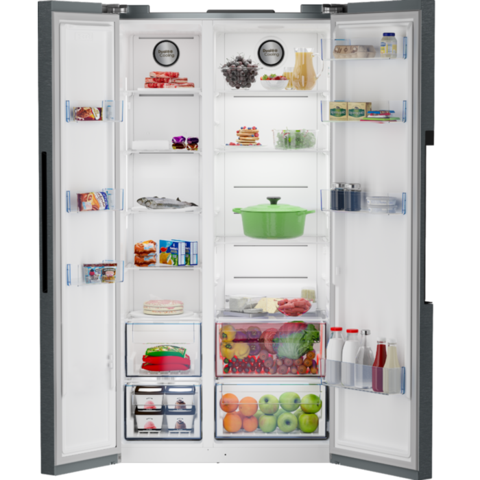 Defy 559L Dark Inox Side by Side Fridge Freezer – DFF636