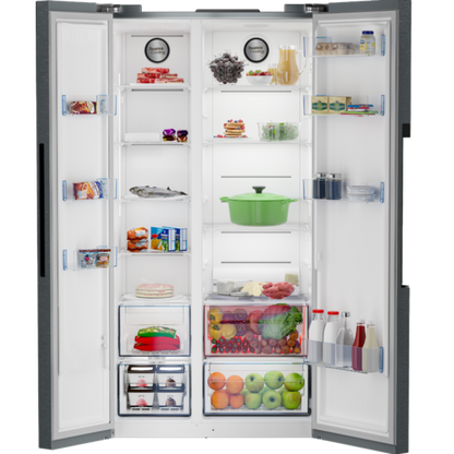 Defy 559L Dark Inox Side by Side Fridge Freezer – DFF636