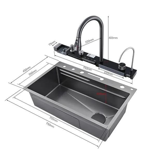 Multifunctional Complete Kitchen Sink with LED Display