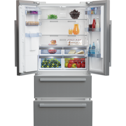 Beko 84cm French Door Fridge with Automatic Ice Maker and Water Dispenser - GNE60532DX