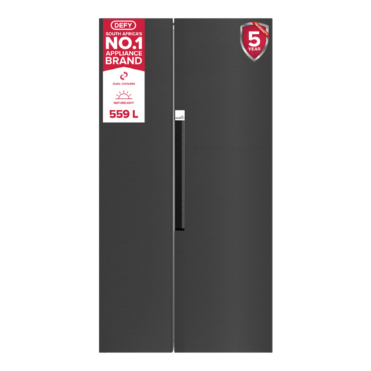 Defy 559L Dark Inox Side by Side Fridge Freezer – DFF636