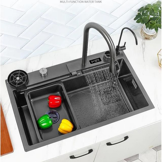 Complete Kitchen Sink with LED Display Temperature