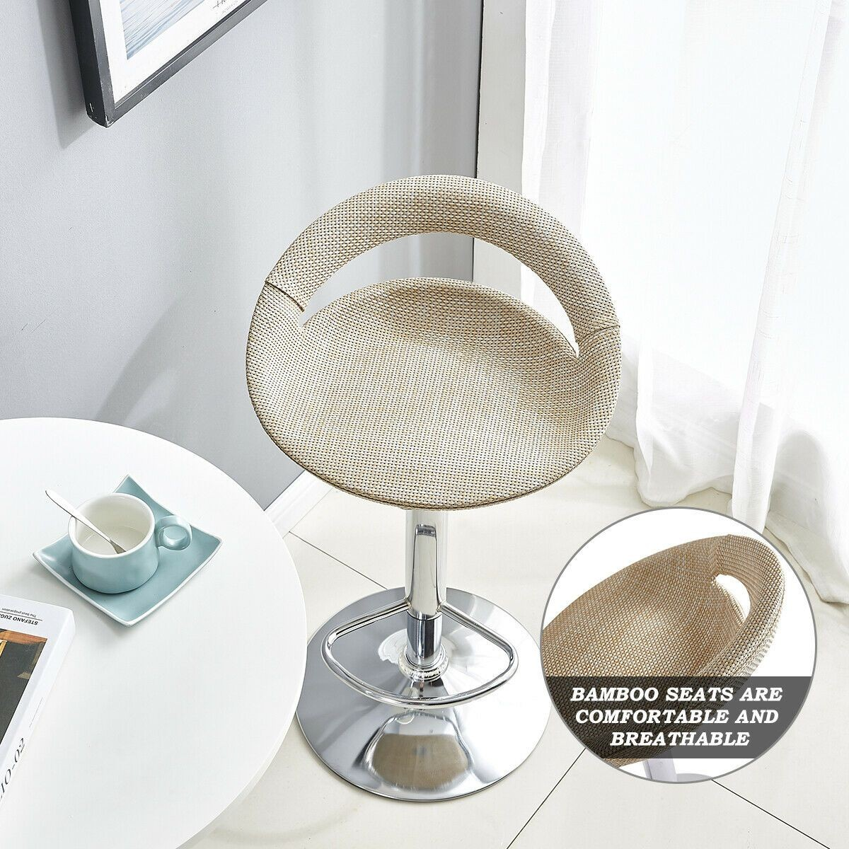 Kitchen Counter Stools - 2 Pack  Cream Colour