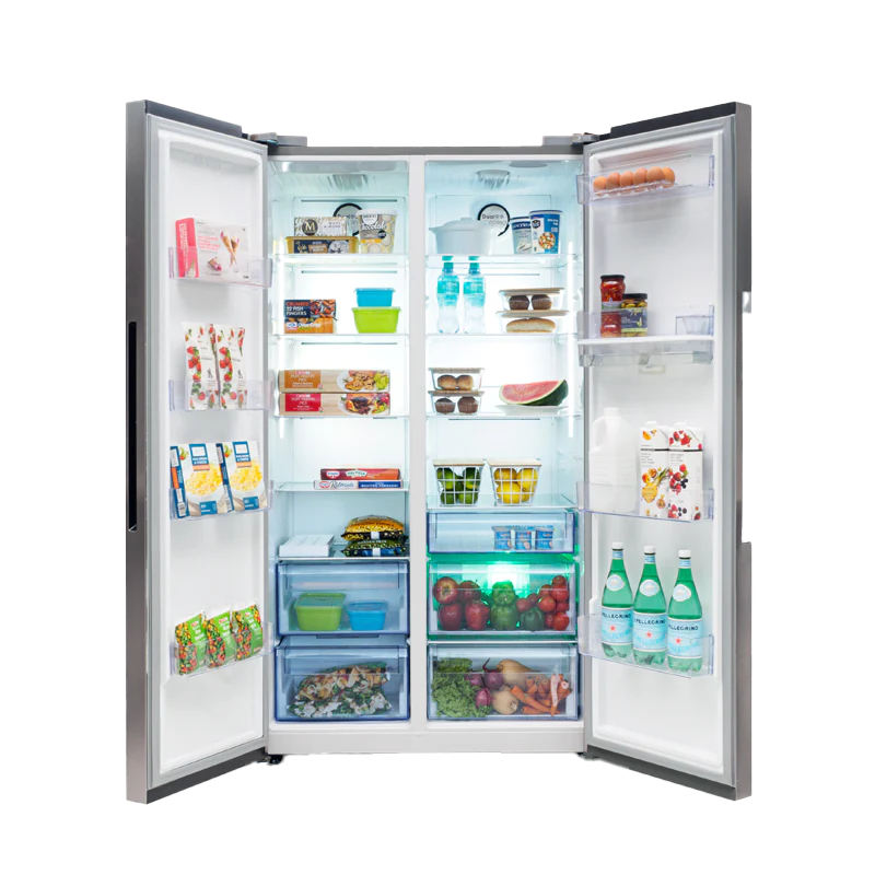 DEFY-614lt Naturelight Side by Side Fridge Freezer DFF563 – LESonline