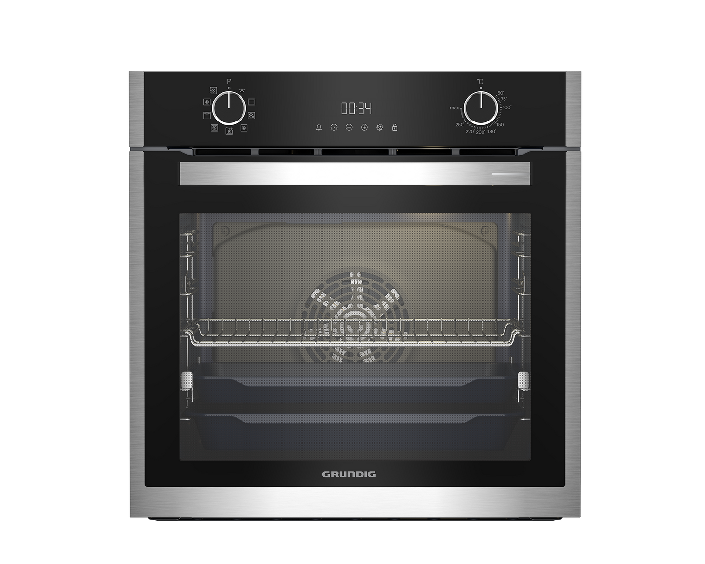 Grundig 60cm HotAero Pro Multifunction Built in Oven – GEBM19300BC