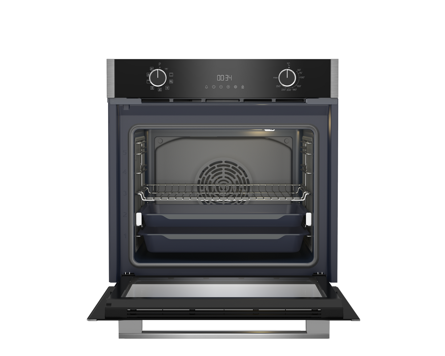 Grundig 60cm HotAero Pro Multifunction Built in Oven – GEBM19300BC