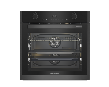Grundig 60cm Divide & Cook Pyrolytic Built-In Oven – GEBTM19400DXPS