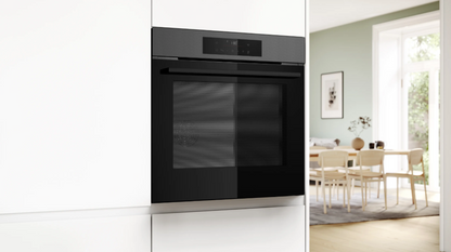 Bosch Series 6 60cm Black Stainless Steel Built-In Oven – HJG852EG0Z