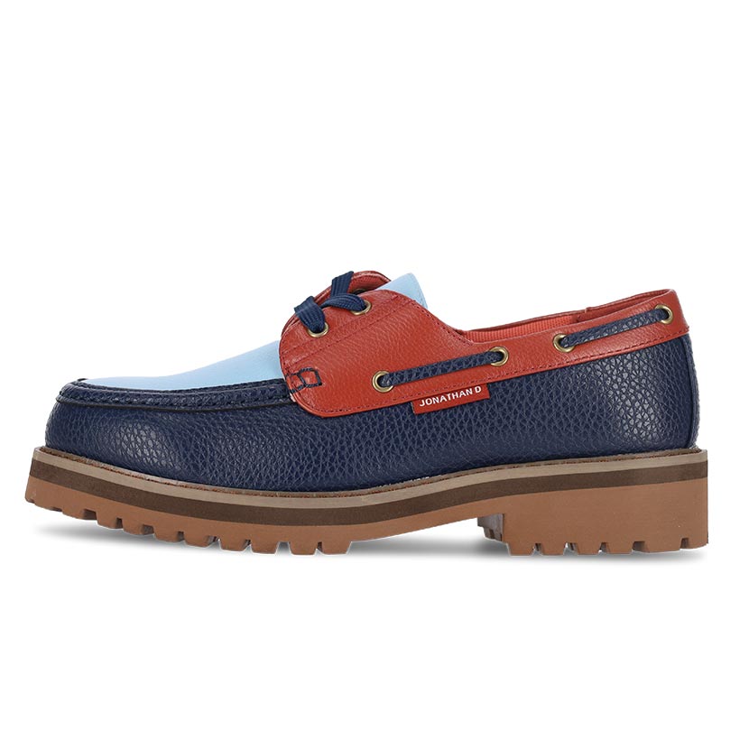 Jonathan D Nubuck Lace Up Sunset Mens Navy Red