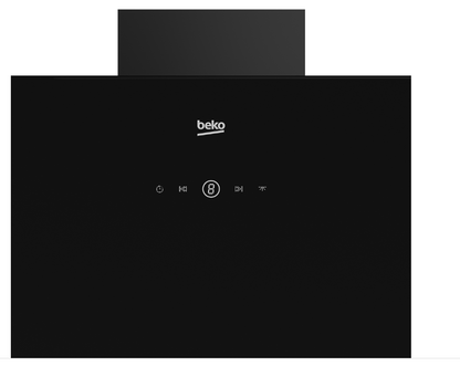 BEKO 90cm Inclined Hood in Black Glass BCH900B