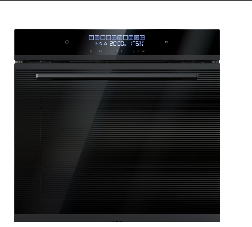 AEG 60cm Built-In Oven With Air Fryer & Heatwrap - Black Glass Finish