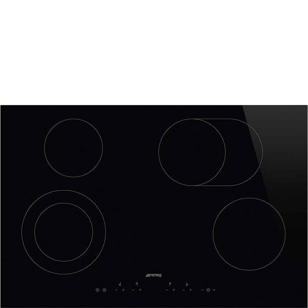 Smeg 77cm Ceramic Black Glass  Hob – SE384EMTD