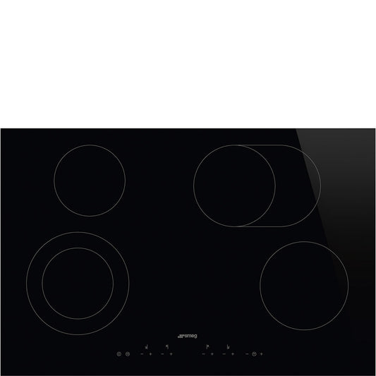 Smeg 77cm Ceramic Black Glass  Hob – SE384EMTD