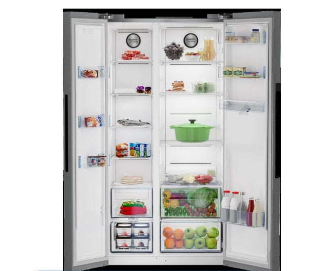Defy 555L Naturelight Side By Side Fridge Dark Inox DFF647