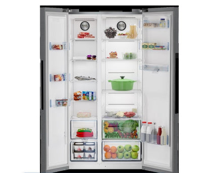 Defy 555L Naturelight Side By Side Fridge Dark Inox DFF647