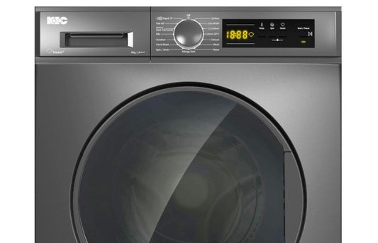 KIC 8kg Washing Machine with Steam+, Dark Grey - KFL 812 GR