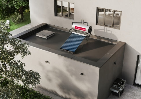 ARISTON DIRECT SOLAR SYSTEM 100L 12 TUBE, FLAT ROOF