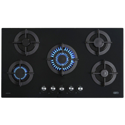 Defy 90cm Black Gas on Glass Hob - DHG905