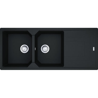 Franke, Urban, Fragranite, Inset, Matt Black, 1160mm x 500mm Traps included
