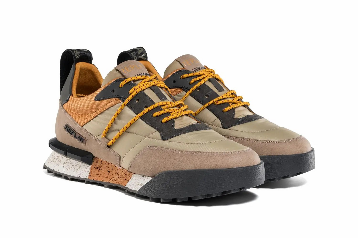 REPLAY - MEN’S FIELD JUPITER LACE UP SNEAKER (TAUPE)