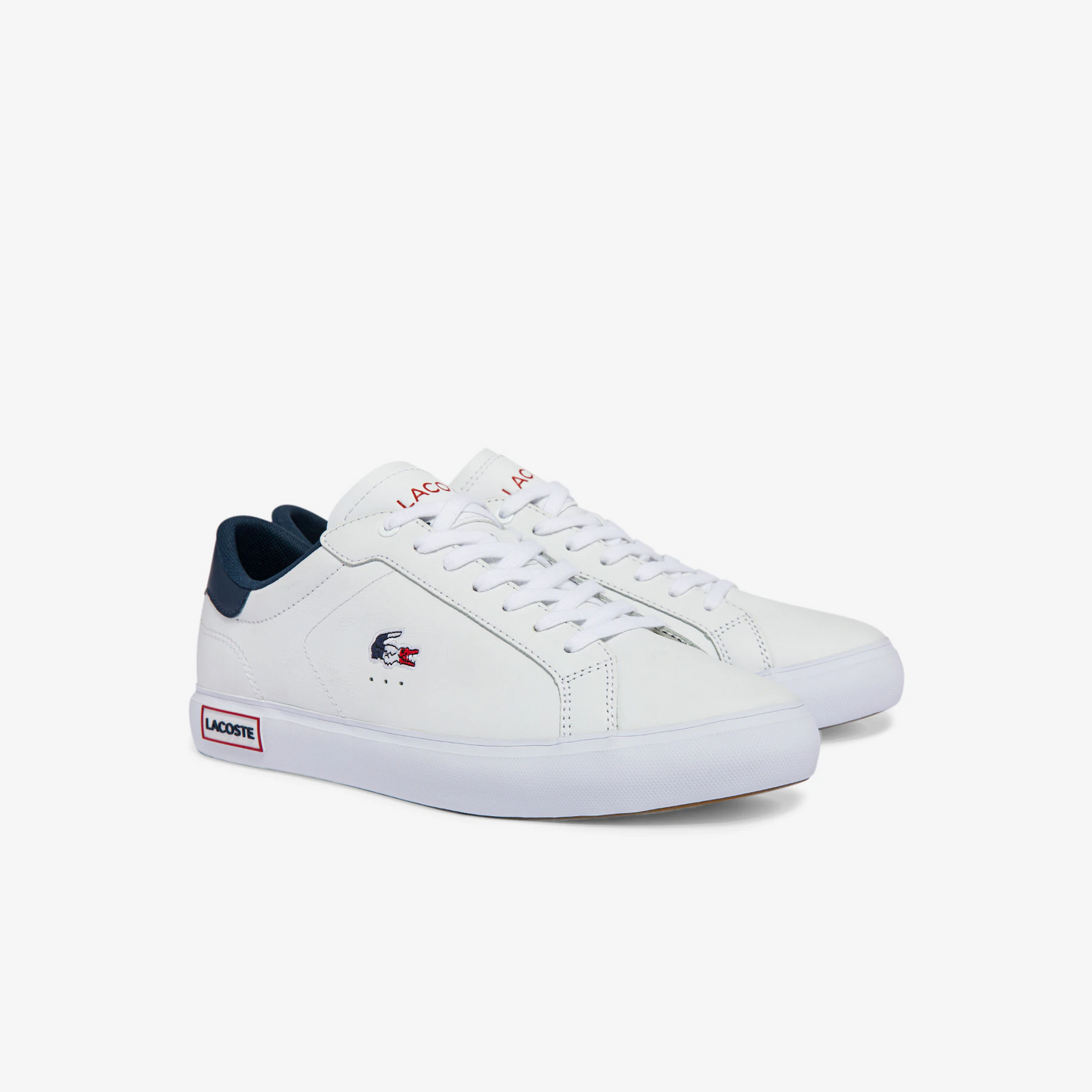 LACOSTE-Men's Powercourt Leather Tricolour Trainers