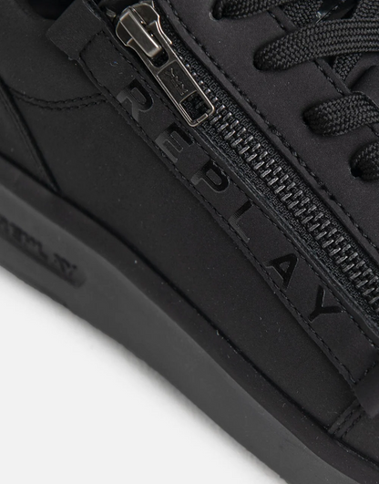 Replay University Zip Black Sneakers