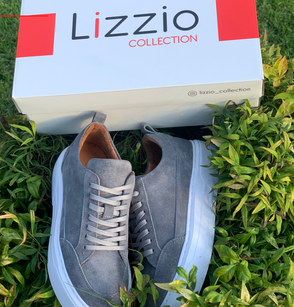 LIZZIO-Grey Jacks Suede Leather Men Sneakers