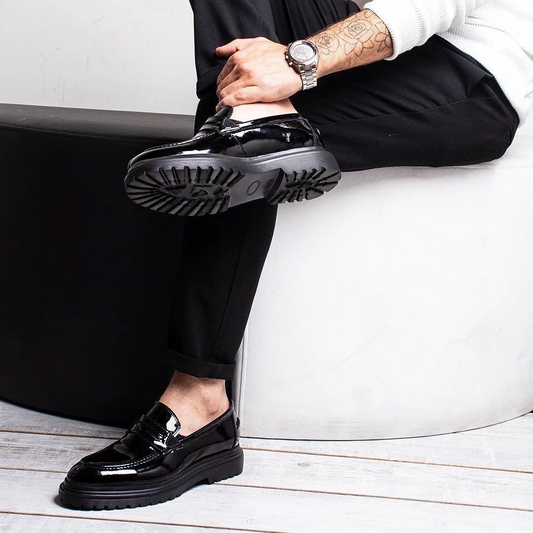 LIZZIO-Black Patent Belleza Leather Loafers