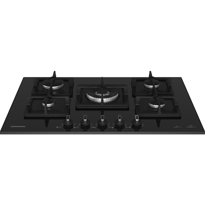 Grundig 75cm 5 Burner Black Gas Hob – OCDK752DWKS