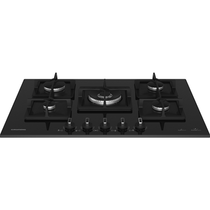 Grundig 75cm 5 Burner Black Gas Hob – OCDK752DWKS