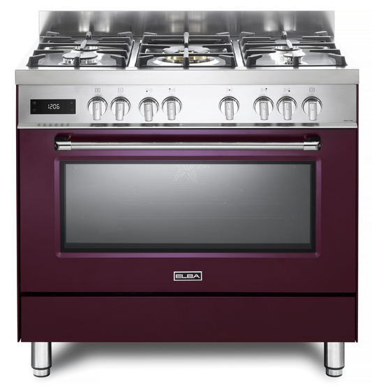 Elba 90cm Burgundy Excellence Gas/Electric Cooker – 9S4EX937NR