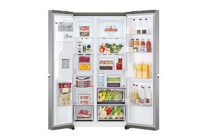 LG 617L Side by Side Platinum Silver Fridge/Freezer – GC-L257SLXL