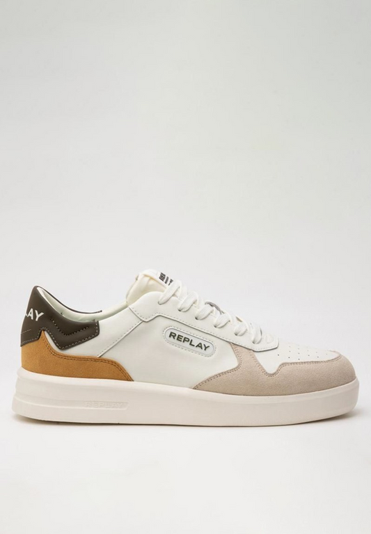 Replay  -  University M Court Mix Leather Sneakers