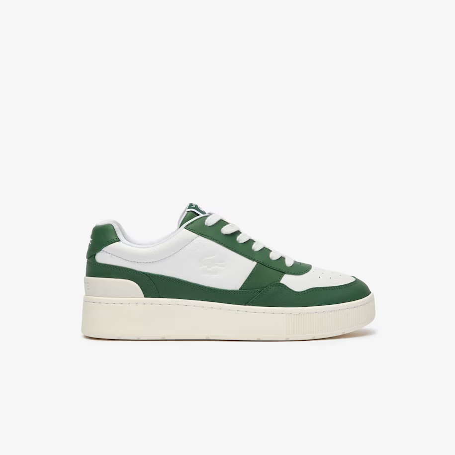 LACOSTE - MEN'S ACECLIP PREMIUM CONTRASTED LEATHER TRAINERS