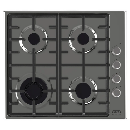 Defy Slimline Gas Hob Side Control (Stainless Steel) - DHG602