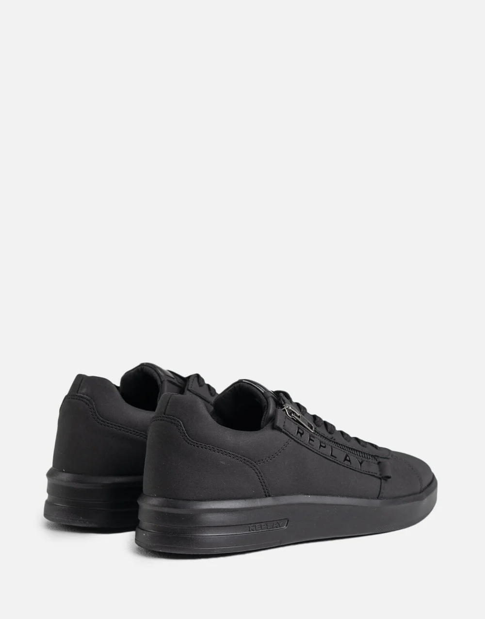 Replay University Zip Black Sneakers