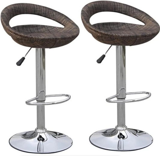 Foam Bar Stool  (Finish Colour - Brown) set of 2