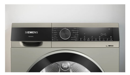 Siemens iQ300 9kg Silver Inox Condenser Tumble Dryer – WP41G0XZA