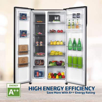 Beko 91cm Dark Inox Side-By-Side Harvest Fresh Fridge - GNO532B