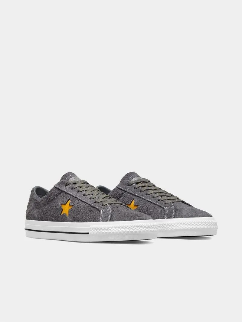 Converse Men's One Star Pro Grey/Yellow Sneaker