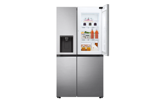 LG Side by Side Refrigerator, Uvnano™, Door Cooling, Multi AirFlow, Smart ThinQ, Platinum Silver Color
