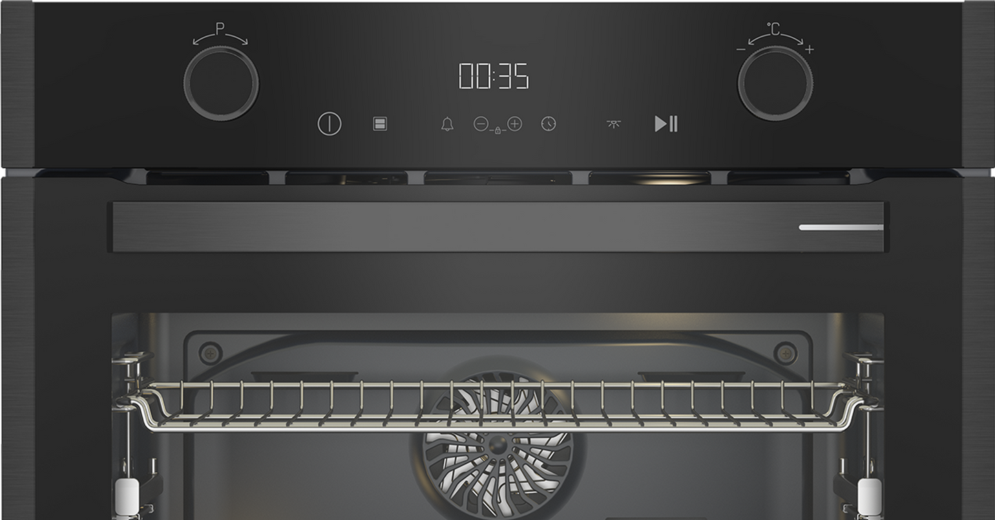 Grundig 60cm Divide & Cook Pyrolytic Built-In Oven – GEBTM19400DXPS