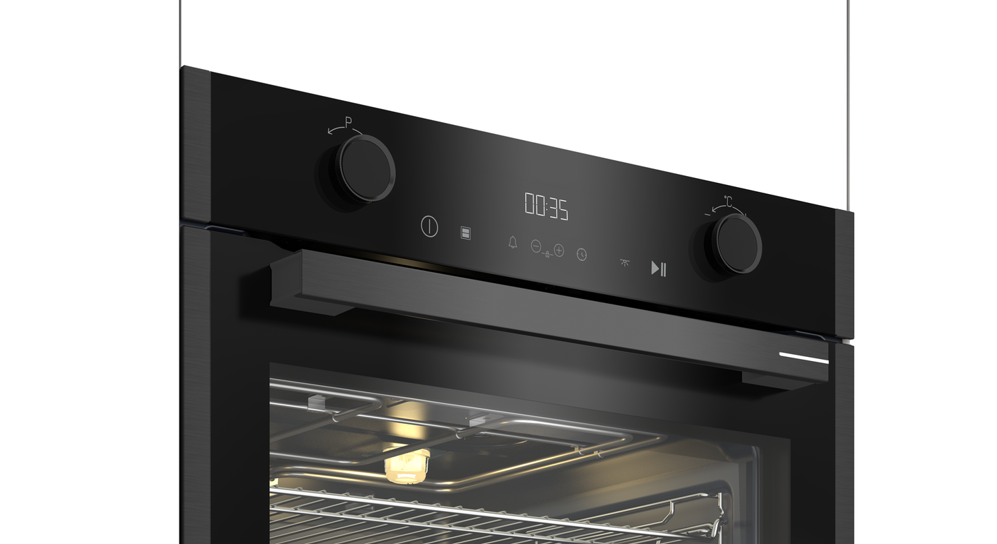 Grundig 60cm Divide & Cook Pyrolytic Built-In Oven – GEBTM19400DXPS