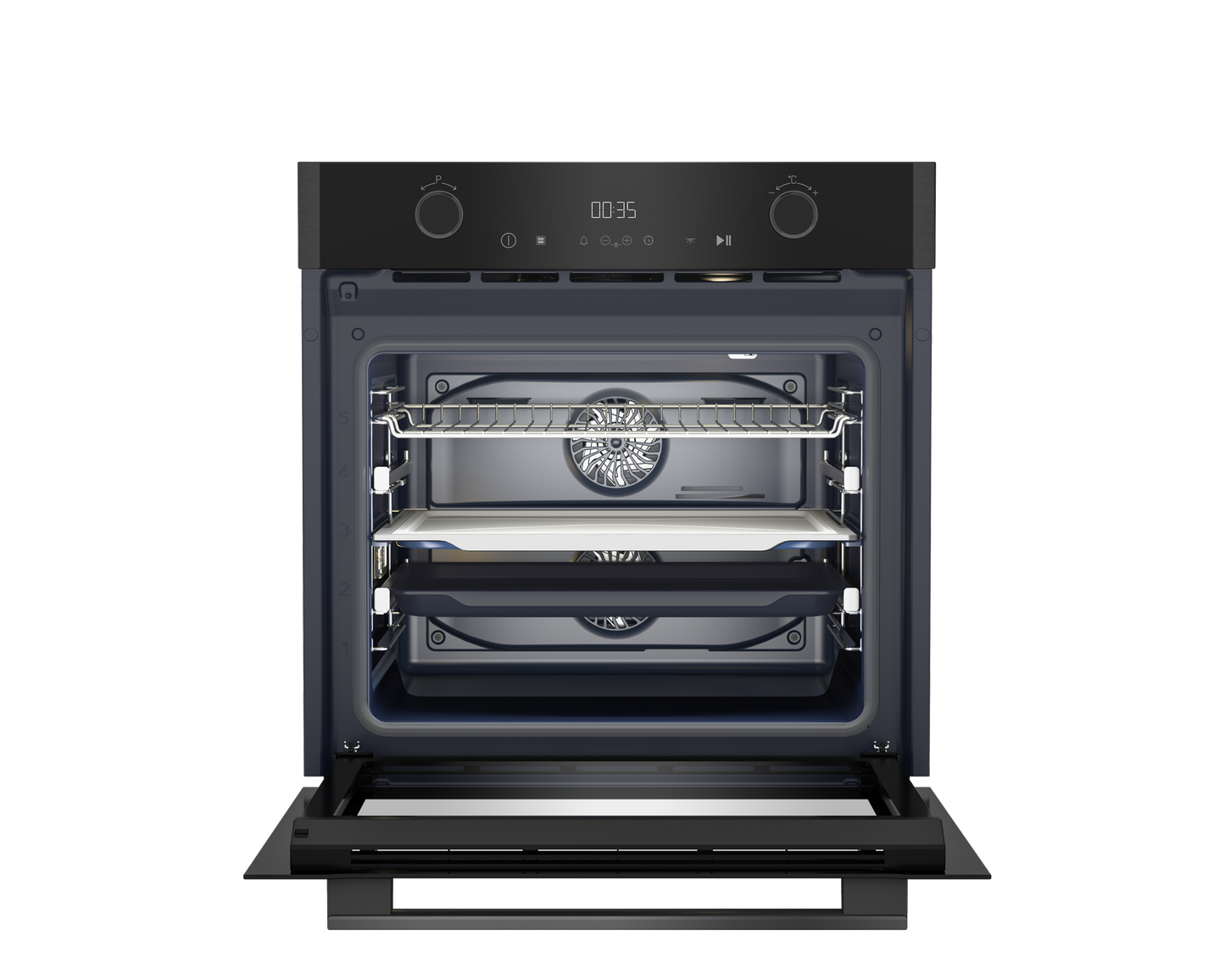 Grundig 60cm Divide & Cook Pyrolytic Built-In Oven – GEBTM19400DXPS
