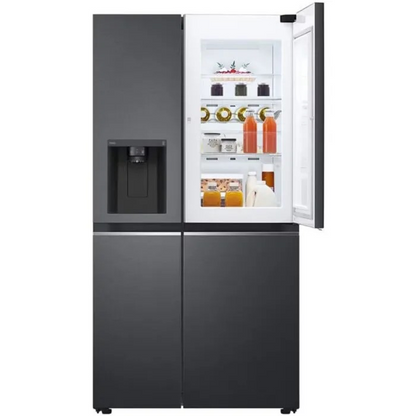 LG 674l Black Door-in-Door Non Plumbed Side by Side Fridge - GC-J257SQ2W
