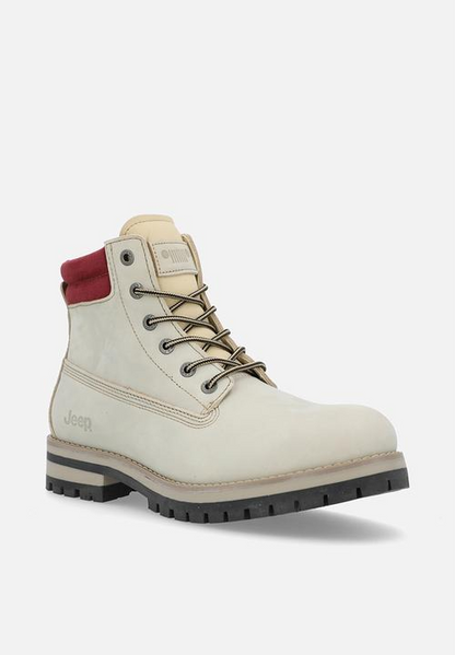 JEEP - Leather worker boot beige - beige