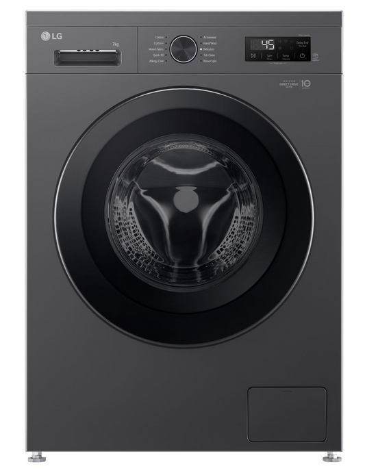LG 7kg Middle Black Front Loader Washing Machine – F2Y1HYP6J