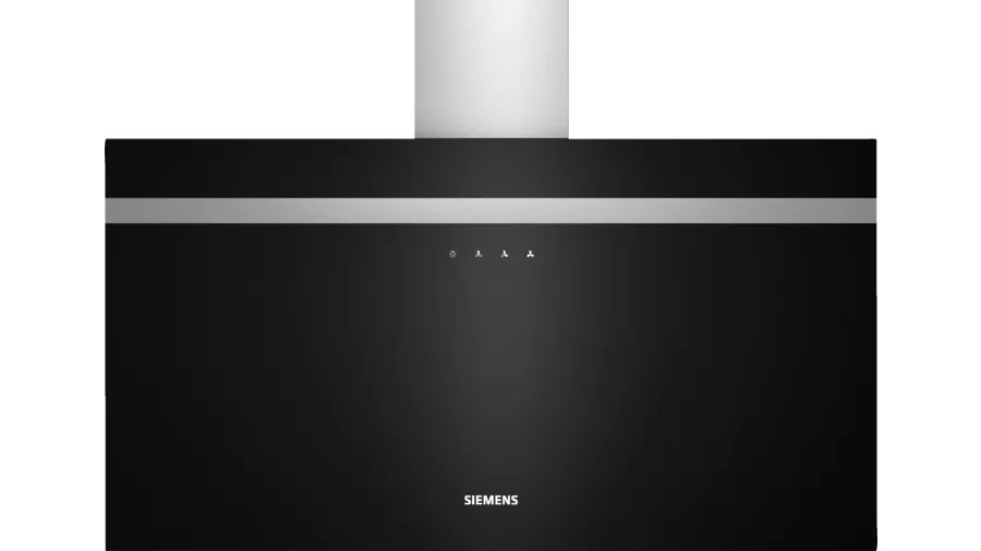 Siemens iQ300 90cm Black Glass Wall Mounted Extractor – LC95FCJ60T