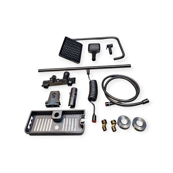 1.5M Adjustable Shower Faucet With Soap Dish Set